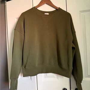 OFFLINE by Aerie Green Crewneck